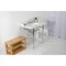 Kingston Brass 36 Carrara Marble Console Sink with Stainless Steel Legs, Marble WhitePolished Chrome LMS36M8SQ1ST - alternate 2